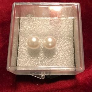 Women’s Fashion White Large Faux Pearl Earrings